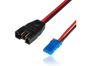 Adapter lead, MPX male / JR female, wire 0.5mm², Silicon, length 10cm