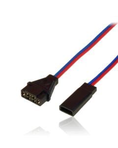 Adapter lead, MPX male / JR female, wire 0.5mm², Silicon, length 25cm