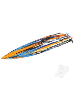 Orange Spartan VXL 1:10 36in Electric Brushless Race Boat (+ TQi 2-ch, TSM, VXL-6s marine, Velineon 540XL)