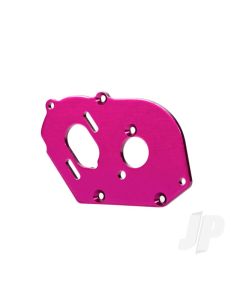 Plate, motor, 6061-T6 Aluminium (pink-anodised) (4mm thick) / 3x10mm CS with split and flat washer (2)