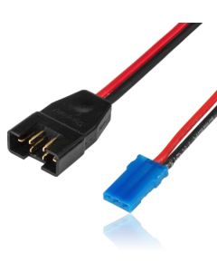 Adapter lead, MPX male / JR female, wire 0.5mm², Silicon, length 10cm